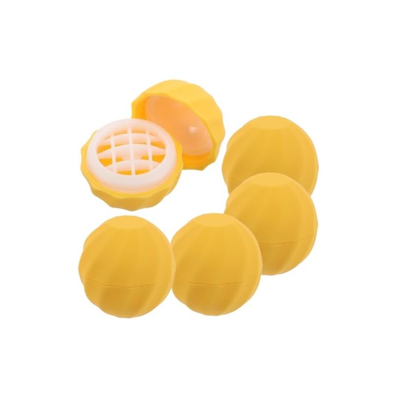 Tubos Esféricos de Bálsamo Labial 5 Piezas de Plástico Amarillo