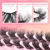 Ahrikiss Lashes Fluffy Eyelashes Wispy False Eyelashes D Curl 8D