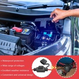Car Fuse Holder - Waterproof 12-48V Automotive,Stable High-Strength Vehicle Circuit System Accessories for Electrical Equipment RV Auto