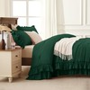 Andency Dark Green California King Comforter Set, 3 Pieces Lightweight