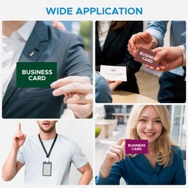 OMTech Metal Business Cards, 100 pc. 3.4x2.1 in. Aluminum Engraving Blank Set, 10-Color DIY Cards for Laser Engraving, 0.008 in. Thick Multipurpose Blanks for Home Office Customization