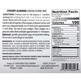 Rabbit Creek Cherry Almond Scones Pack of 2 - Easy Gourmet Scone Baking Mix - Made in the USA