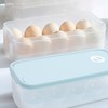 2 Pieces 10 Grid Egg Containers, Plastic Egg Box with