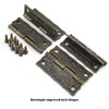 Antique Engraved Decorative Hasp Latch Hasp Hinges and Box Corner