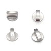 JZK 4 Pieces 6 mm Silver Metal Stove Knob Replacement