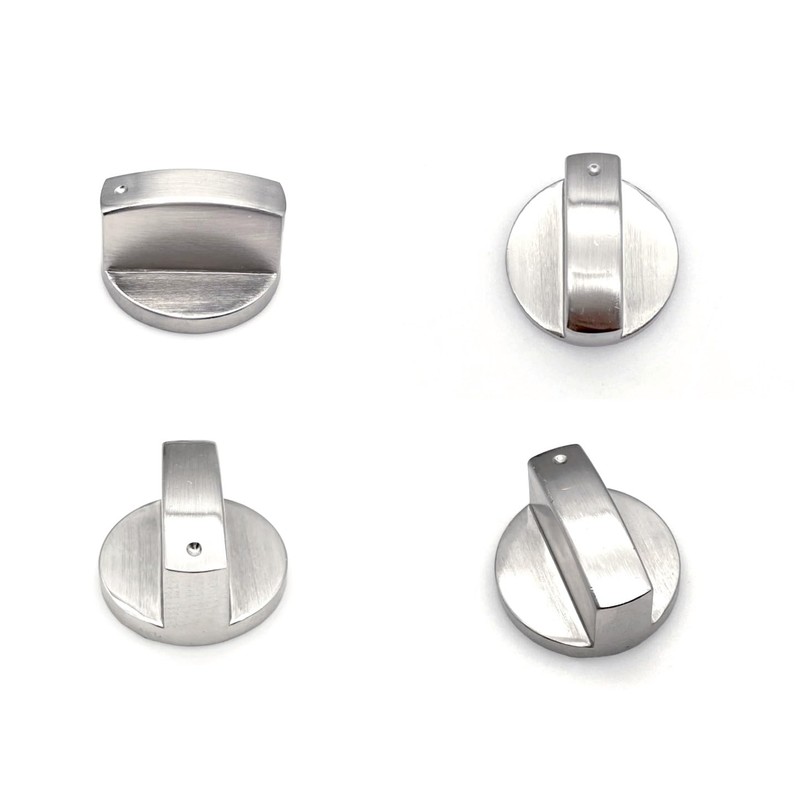 JZK 4 Pieces 6 mm Silver Metal Stove Knob Replacement