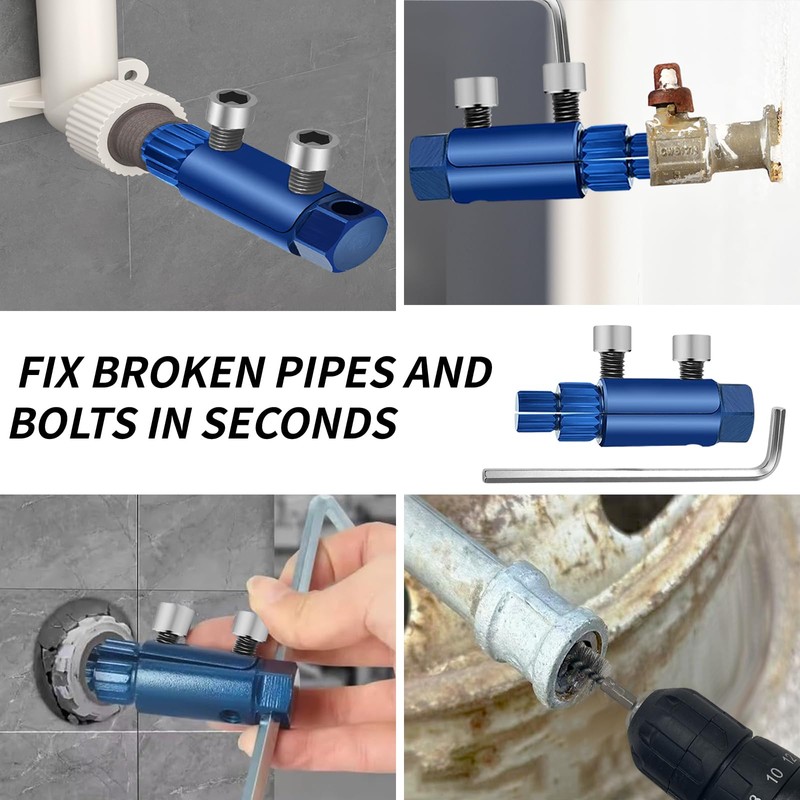2PCS Broken Pipe Extractor Tool, Stripped Screw Extractor, Broken Faucet