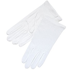 ZaZa Bridal White 100% Cotton Girl's Gloves - Girl's Size Small (4-7yrs)