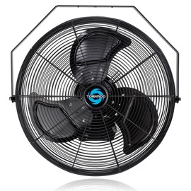 Tornado 20-Inch High Velocity Wall Fan - Outdoor Rated, IPX4 Water-Resistant, 3-Speed, 4750 CFM - Industrial, Commercial & Residential Use, Perfect for Greenhouses, UL Safety Certified