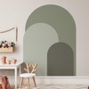 Coloritto Dusty Green Modern Arch Wall Decal | Peel and