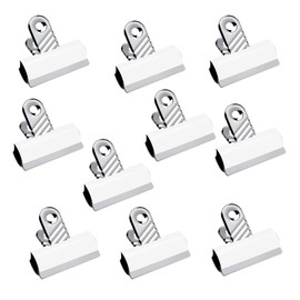 Pack of 10 x 70mm Heavy Duty Large Jumbo Bulldog Letter Clips Grip Clips White