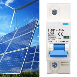 Circuit Breaker 125A TOB1Z 125 10KA Switching Capacity 250V DC Isolator Switch 1P for PV System