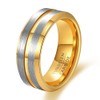 VanSabrina Tungsten Wedding Band Ring for Men Classic Silver 6mm