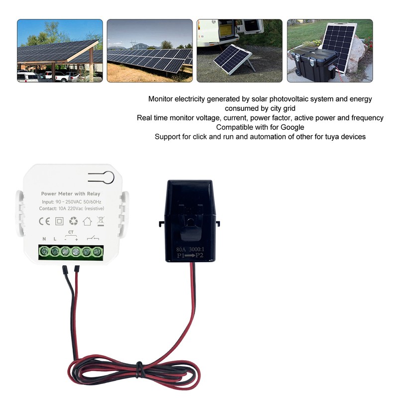 WiFi Smart Energy Meter for Tuya Consumption Monitor Single Phase