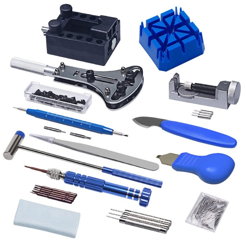 H.May Watchmaker Tool Set, 185 Piece Watch Repair Watchmaker Tool