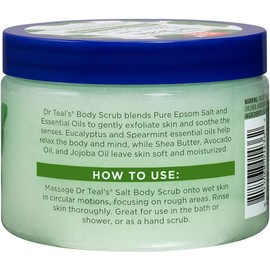 Dr Teal's Exfoliate & Renew Eucalyptus & Spearmint Epsom Salt Body Scrub 16 oz (Pack of 2)