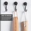 HDGSAFD Pack of 6 magnetic hooks, magnetic coat hooks, rotating