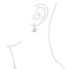 Simple Basic Dangling Lever back Round Bead Ball Drop Earrings