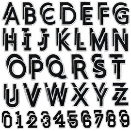 Parches para Ropa Letras y Números ​72 Piezas, Parches para Planchar Parches de Letras, DIY Letras y Números Parches de Ropa, Sombrero, Camisa