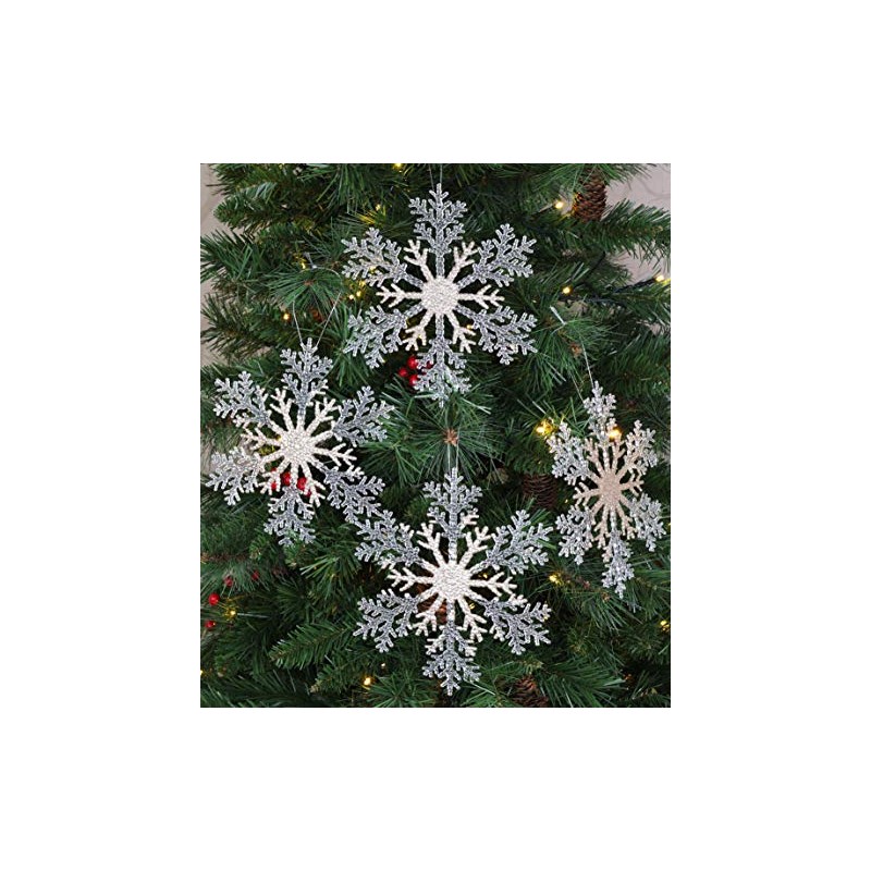 Christmas Concepts® 21cm (8,4") Large Glitter Decorated Snowflake Decoration -