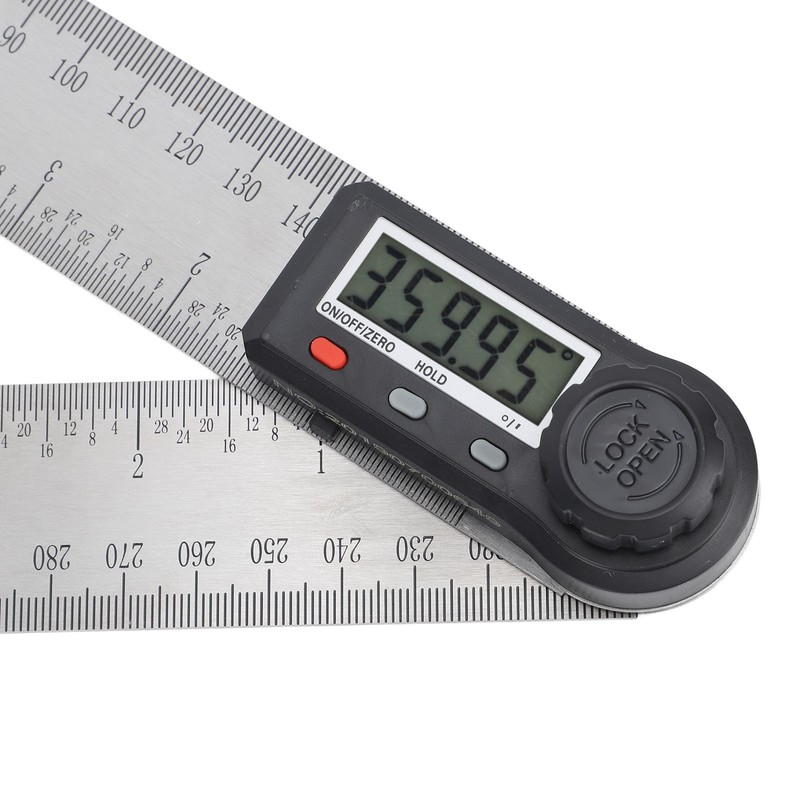 Digital Angle Ruler 200mm 360 Degree Lockable LCD Clear Display