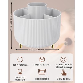 jutyum Kosmetik Organizer 360° Drehbarer Organizer Make Up Organizer Tragbare Kosmetikbox Aufbewahrung Kosmetik Aufbewahrungsbehälter, für Kosmetik für Frisiertisch, Schlafzimmer
