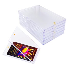 6 Pack Magnetic Card Holder 35pt One Touch Hard Acrylic Trading Card Protector Cases for Baseball Basketball Sports Collectible Game Cards