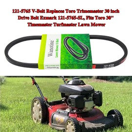 Wanotine 121-5765 V-Belt Replaces Toro Trimemaster 30 inch Drive Belt Exmark 121-5765-SL, Fits Toro 30'' Timemaster Turfmaster Lawn Mower 20199 20200 20975 20976 20977 20978 21199 (1/2" x 30")