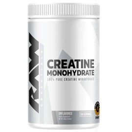 Raw Creatine Monohydrate Powder, 100 Servings, Unflavored, 510g – Micronized Creatine for Muscle Strength, Recovery & Performance