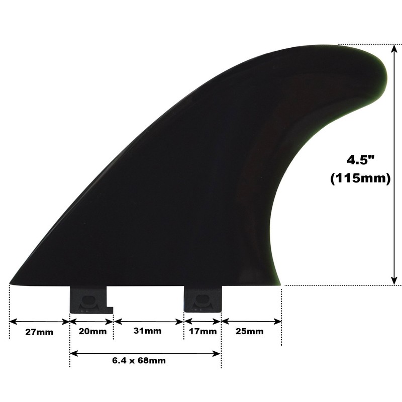 4.5" 115mm Flexy Quad Fin Stabilizer for Shortboard Longboard SUP,
