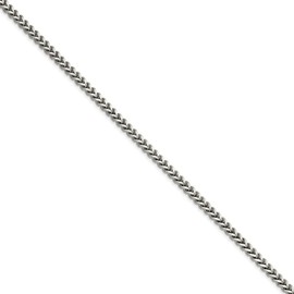 Solid Stainless Steel 5.50mm 24in Franco Chain Necklace - with Secure Lobster Lock Clasp 24"