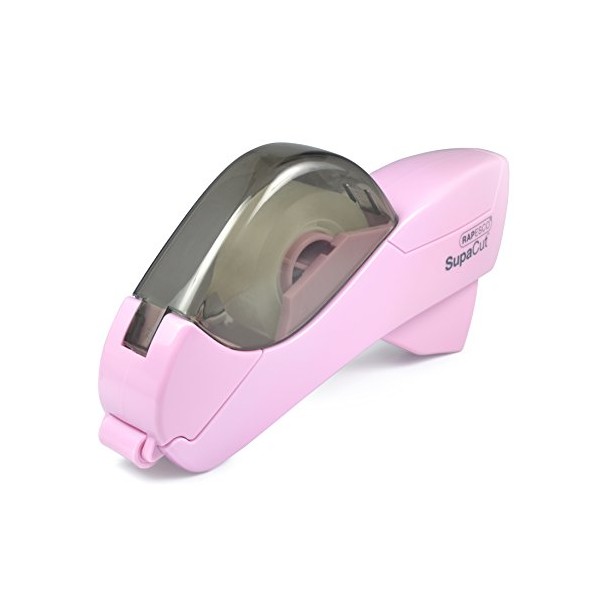 Rapesco 1441 SupaCut Tape Dispenser with 2 Tape Rolls - Candy Pink