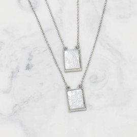 Roman Infinity Holy Scapular Silver Zinc Necklace 26 Inches Long