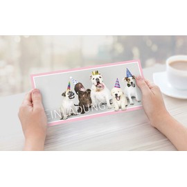 BeriluDesign Dogs Invitation Cards for Birthdays - For Girls, Boys, Children & Adults - Invitation Cards with Envelopes for Children’s Birthday Parties (German Language)