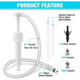 DURATECH Lower Unit Gear Oil Pump for Standard Quart Bottles Fluid Transfer Pump
