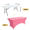 ZarzaaSik 2-Pack 6ft Spandex Table Covers for Rectangle Standard Folding