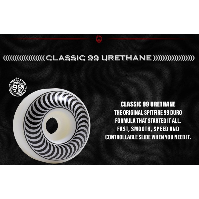 Spitfire Skateboard Wheels 52mm Classics with Bronson Pro G3 Bearings