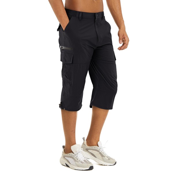 TACVASEN Cargo Shorts Mens Lightweight Shorts with Multi Pockets Athletic