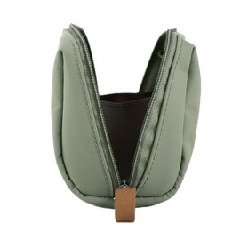 MOCOFO Solid Color Cosmetic Pouch Trinket Pencil Case Large Capacity Lady Vanity Bag, green