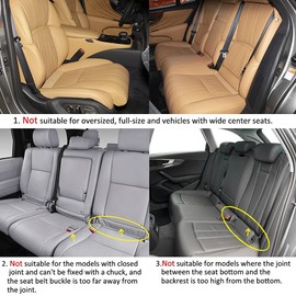 West Llama Full Set Car Seat Covers for Front and Rear Bottom Seats Only, Luxury PU Leather Car Seat Pads Protectors Waterproof and Wear-Resistant,Black