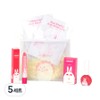 Recipe box children's travel simple makeup set, portable pouch + 2 children's mask packs + lip crayon + nail polish botanical pink, 5 sets / 레시피박스 어린이 여행용 심플 메이크업 세트, 휴대용 파우치 + 어린이 마스크팩 2p + 립크레용 + 매니큐어 보타니컬 핑크, 5세트