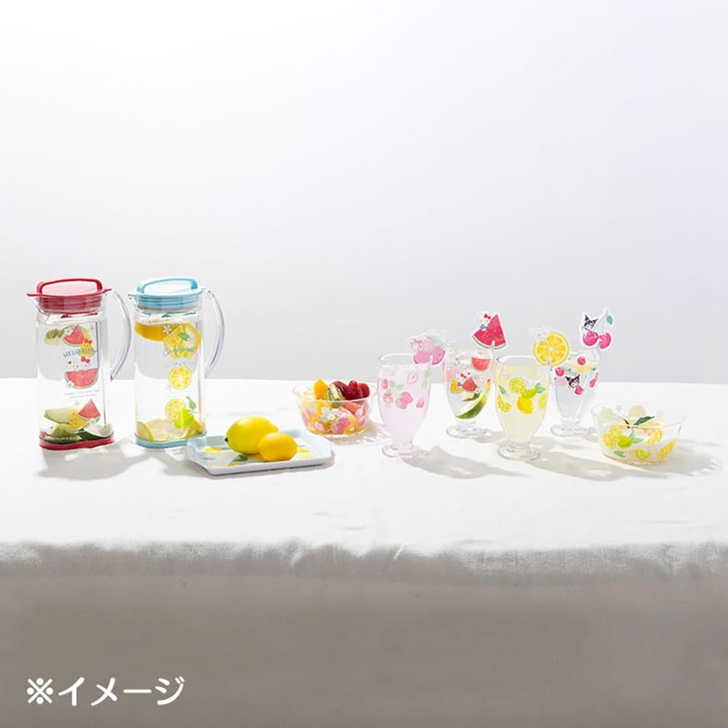 Sanrio 115819 Footed Cinnamoroll Colorful Fruit Cinnamoroll Plastic Cup Cinnamoroll