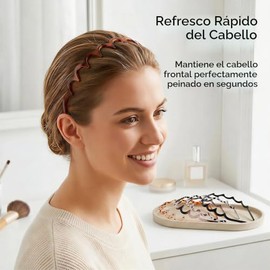 5 diademas en zigzag para mujer, diadema ondulada de plástico antideslizante con dientes, bandas de pelo flexibles para cabello grueso y rizado, juego