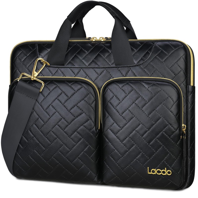 Lacdo 360° Protective Laptop Shoulder Bag, 16 inch Laptop Bag