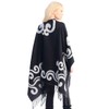 BYOS Womens Winter Reversible Swirl Pattern Open Front Shawl Warp