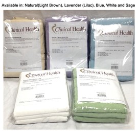 Deluxe Flannel Massage Sheet Set-White, Case of 10 Sheet Sets