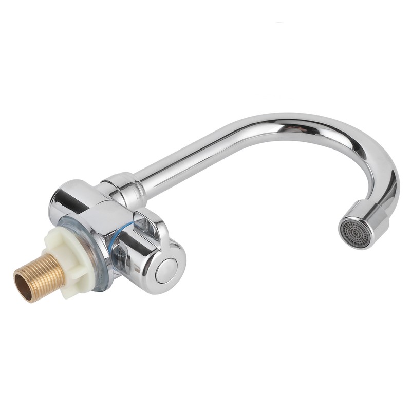 Single Cold Water Tap Basin Faucet 360 Degree Rotation 1/2in