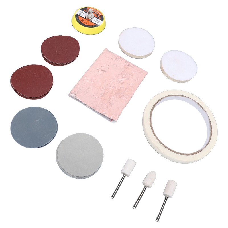 20 Pieces Watch Glass Polishing Kit Buffing Powder Felt Pad