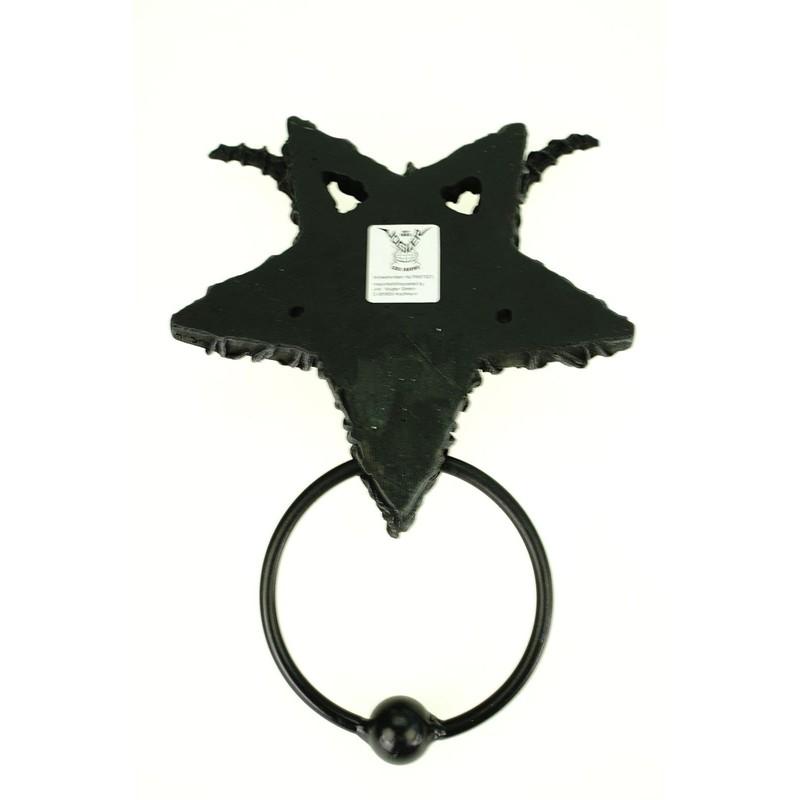 Joh. Vogler GmbH Baphomet Demon Door Knocker, Polyresin, Black, 1