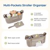 mommore Stroller Organizer with Insulated Cup Holders, Adjustable Stroller Caddy